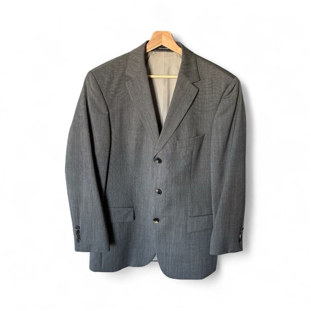 Boss Hugo Boss Gray Striped Wool 40R